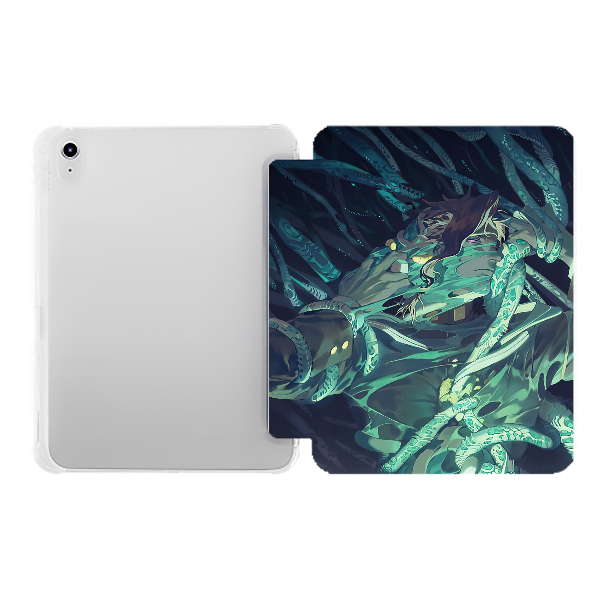（画像用） ジョジョの奇妙な冒険 JoJo's Bizarre Adventure IPad ケース ペン収納付き 三つ折りスタンド PUレザー×シリコン 対応機種9.5/10.5/10.9インチ